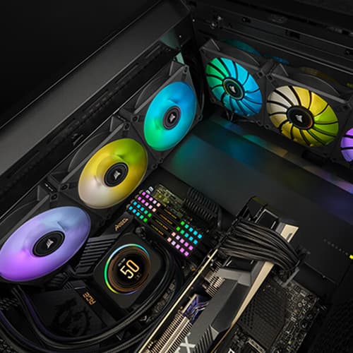 Corsair iCUE H150i Elite LCD Display CPU Liquid Cooler (Black)